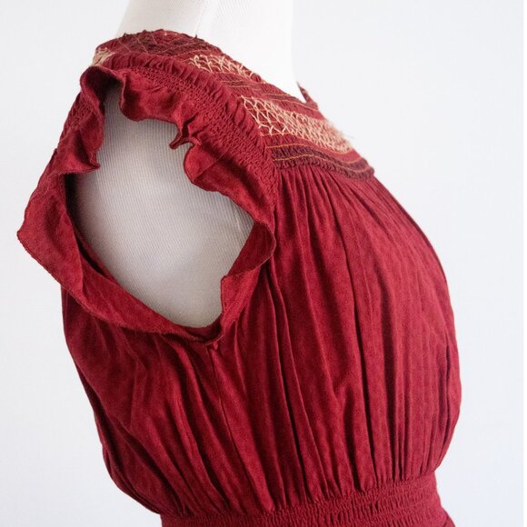 Anthropologie Dolan Left Coast Tansy Smocked Midi Dress Size XS - Picture 6 of 16